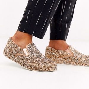 Men's Slip-On Plimsolls in Rose Gold